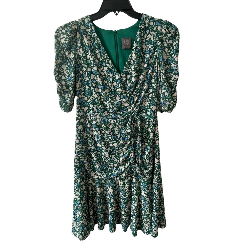 V-Neck Floral Print Knit Dress